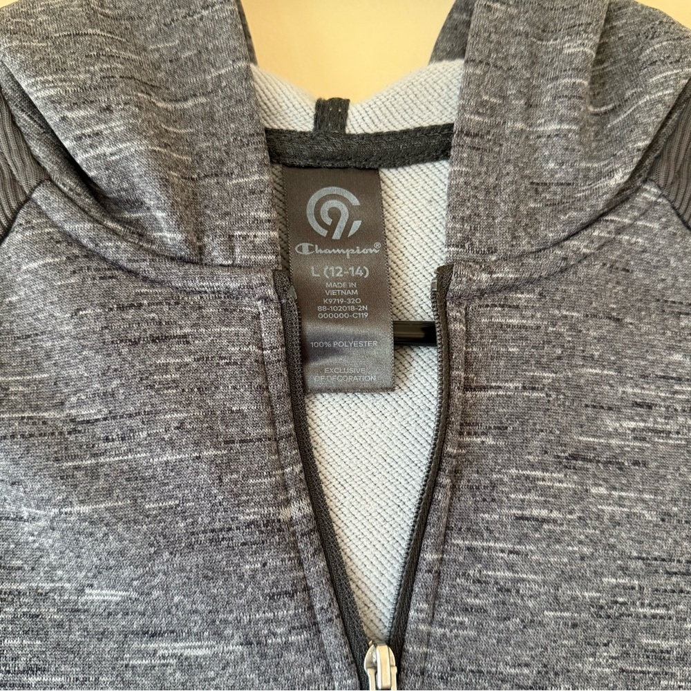 C9 by Champion Boys Half Zip Performance Hoodie - Charcoal/Gray, Size 12-14 yrs - Picture 2 of 5